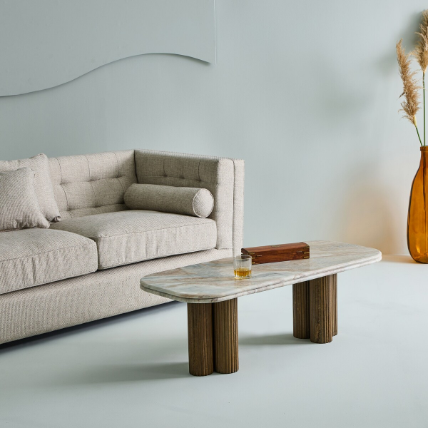 Table basse avec plateau en marbre BUREN